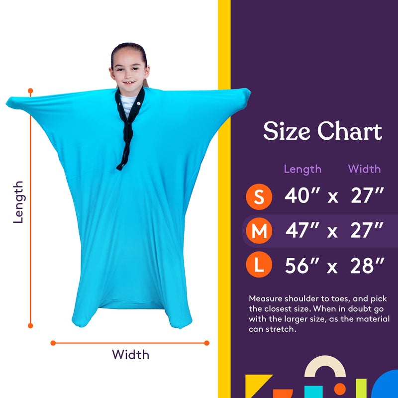 Special Supplies Sensory Body Sock Full-Body Wrap to Relieve Stress, Stretchy, Breathable Cozy Sensory Sock for Boys, Girls, Safe, Calming Relief Cocoon (Large 56"x28") - Image 2
