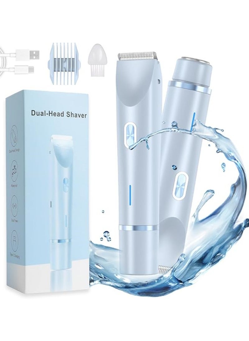 Glow Aura Womens Shaver, Glowshave 2-in-1 Women's Body Shaver, Glow Aura Electric Razor, Glow Aura Bikini Shaver - Image 1