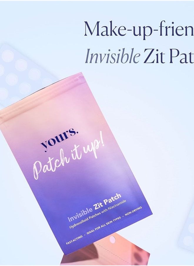 Love From Yours. - Yours Invisible Pimple Patches (54 pcs) | Niacinamide Packed Hydrocolloid Pimple Patches for Overnight Healing | Invisible & Thin - wear Under Makeup | Absorbs gunk & Reduces Redness - Image 1