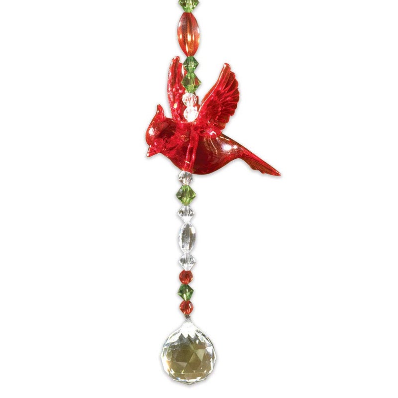 Bits and Pieces  Cardinal Prism Sun Catcher  Stunning Window Ornament Decoration