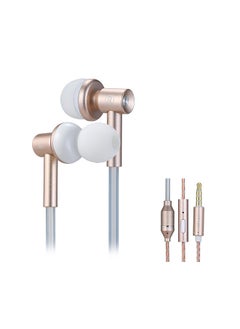 FC33-E Radiation Free Air Tube Headphones Aluminum Metal Earbuds with Mic and Volume Control Earphone Stereo Wire Cell Phone Headsets in-Ear Headphones for Smartphone MP3 Tablet PC