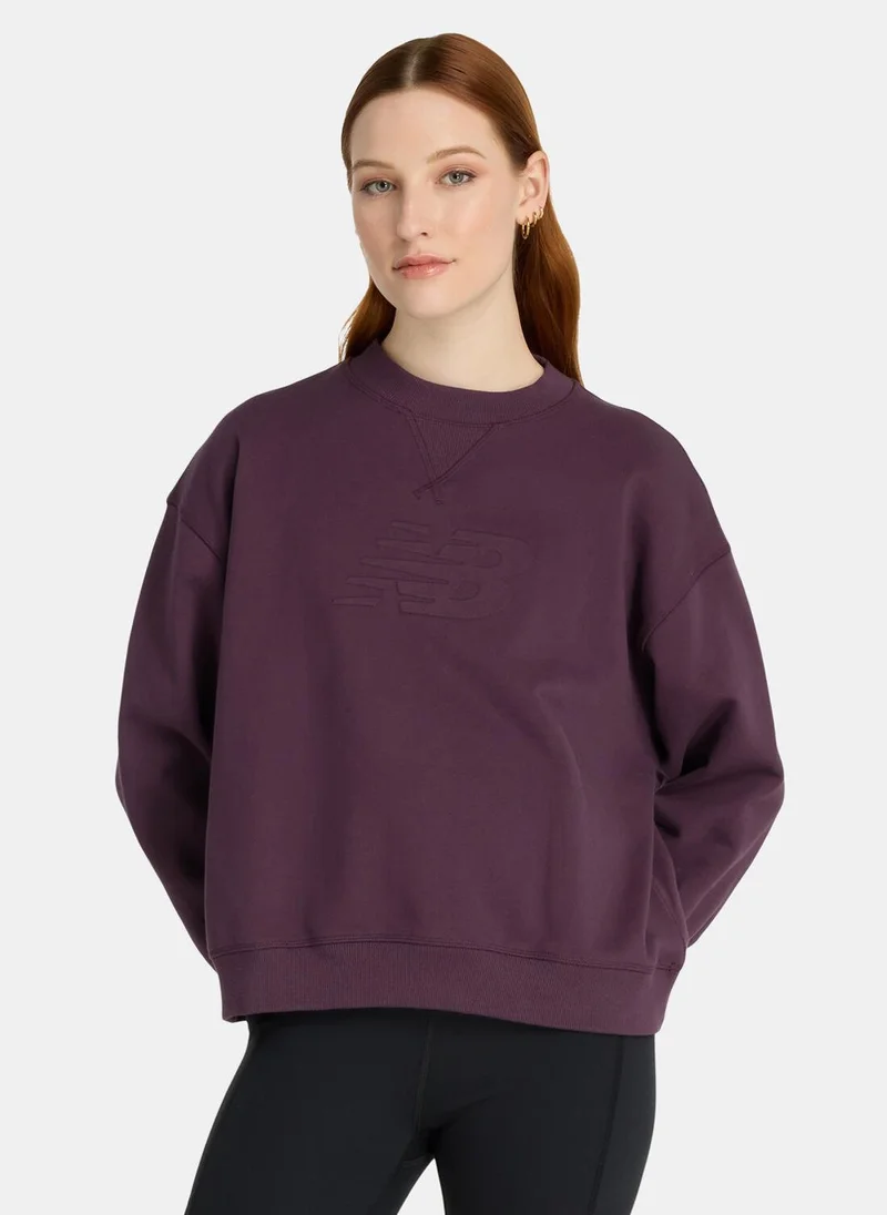 نيو بالانس Women's Logo French Terry Sweatshirt