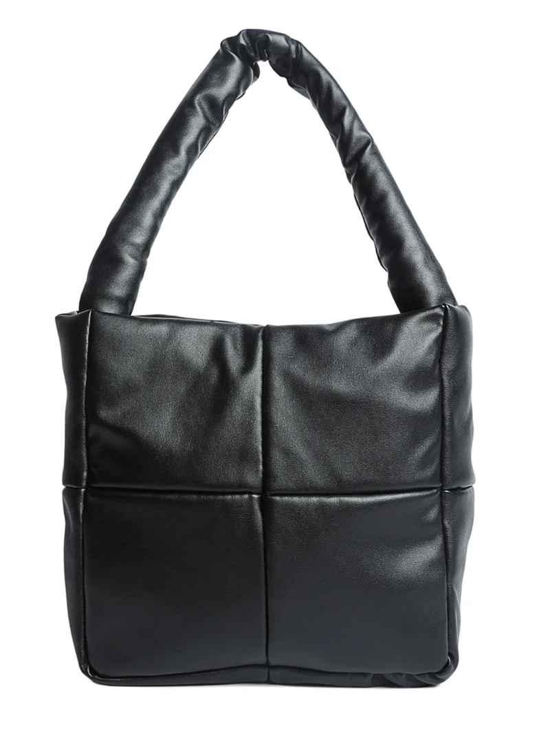 London Rag Black Faux Leather Hand Bag