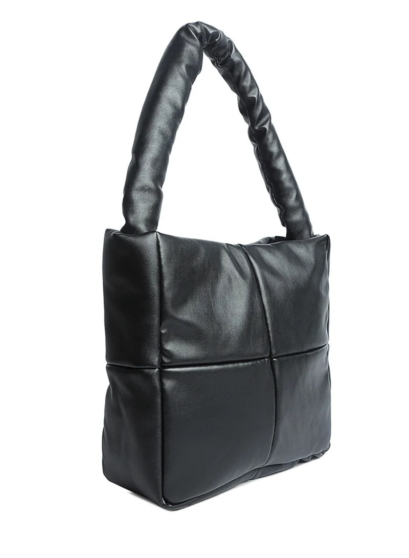 London Rag Black Faux Leather Hand Bag