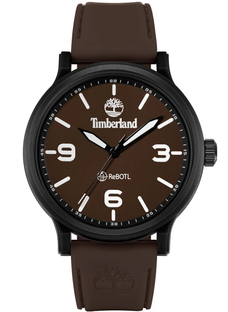 تمبرلاند Driscoll Men's Watch 46mm Analog Brown Dial Brown Silicone Strap