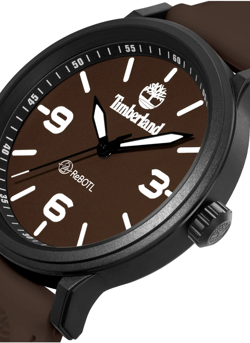 تمبرلاند Driscoll Men's Watch 46mm Analog Brown Dial Brown Silicone Strap