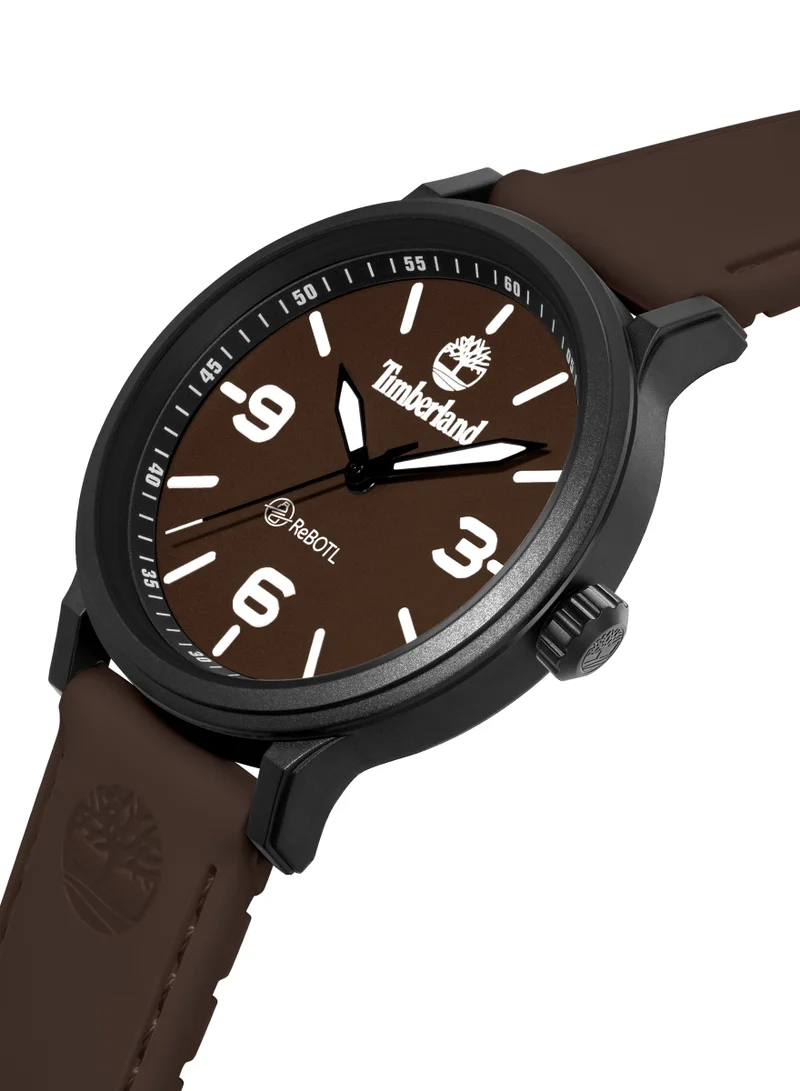 Timberland Driscoll Men's Watch 46mm Analog Brown Dial Brown Silicone Strap