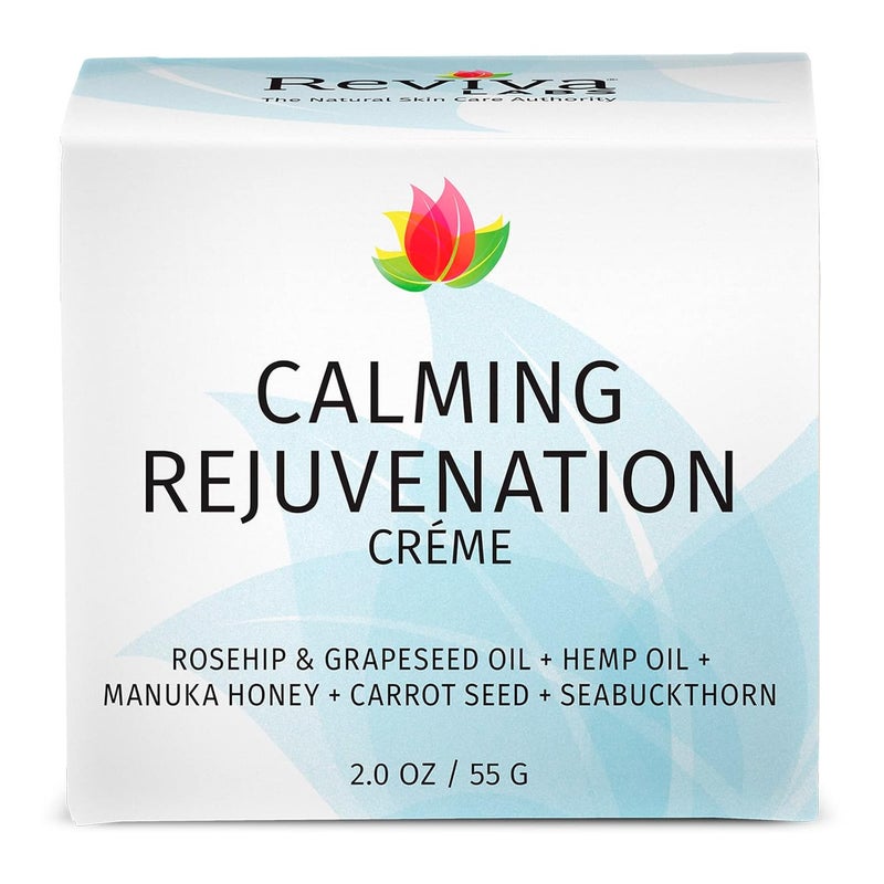 Reviva Labs Reviva Labs 2oz Calming Rejuvenation Creme with Rosehip Oil, Grapeseed Oil, Carrot Seed Oil, Seabuckthorn, Manuka Honey, and Beeswax helps to calm and moisturize with Antioxidants, EFAs, and OMEGAs