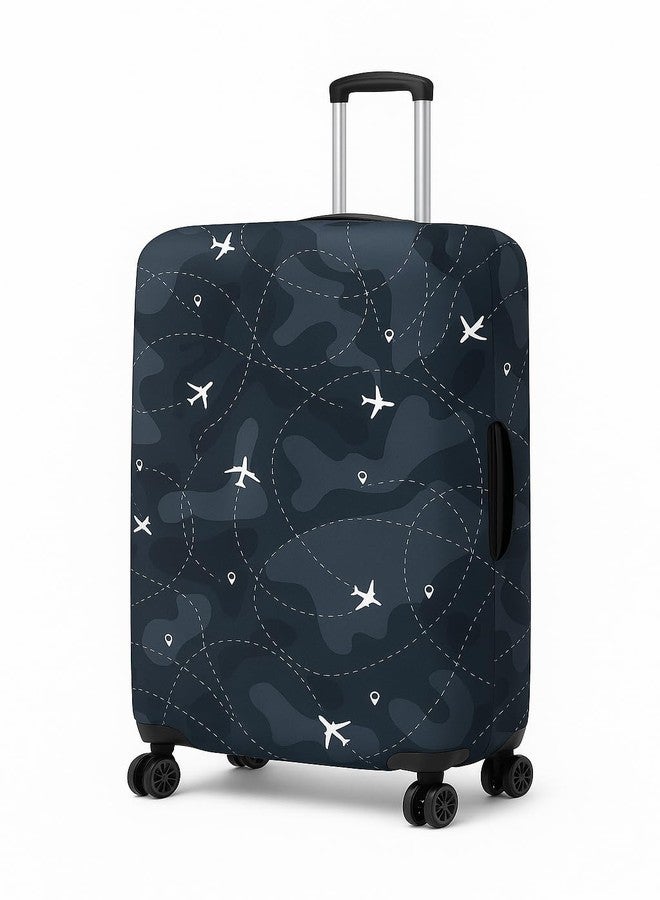 NT CREATION Printed Travel Luggage Cover for Suitcase - Stretchable & Scratchproof Trolley Bag Protector - Image 2