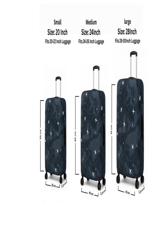 NT CREATION Printed Travel Luggage Cover for Suitcase - Stretchable & Scratchproof Trolley Bag Protector - Image 5