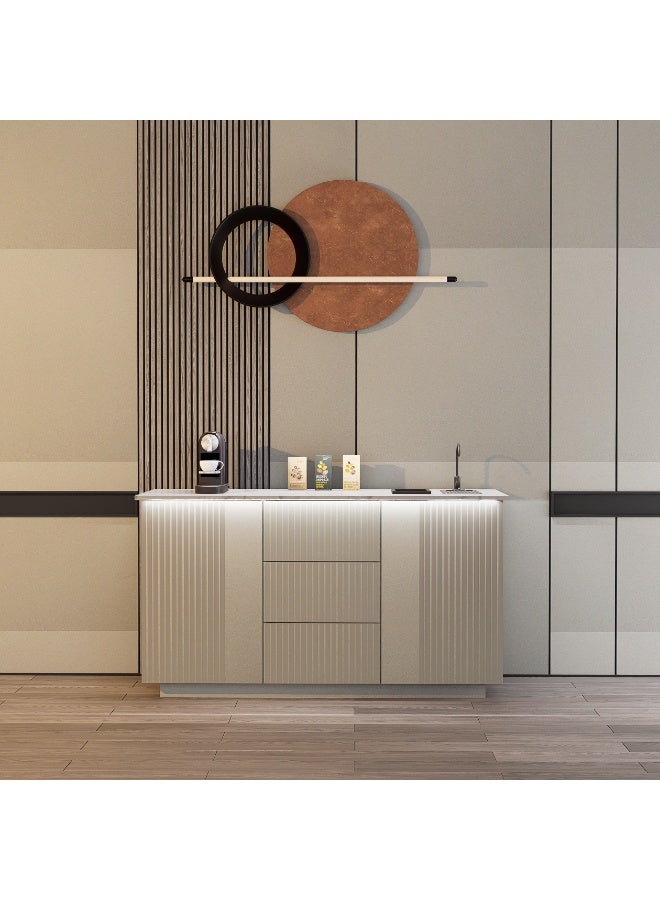 كوفي وورلد ركن القهوة بكج شامل الاضاءة المخفية والرينزر والسلة والحنفية - Image 1