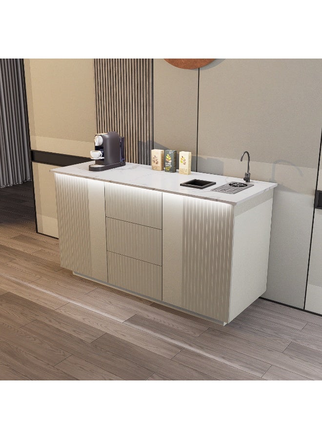 كوفي وورلد ركن القهوة بكج شامل الاضاءة المخفية والرينزر والسلة والحنفية - Image 3