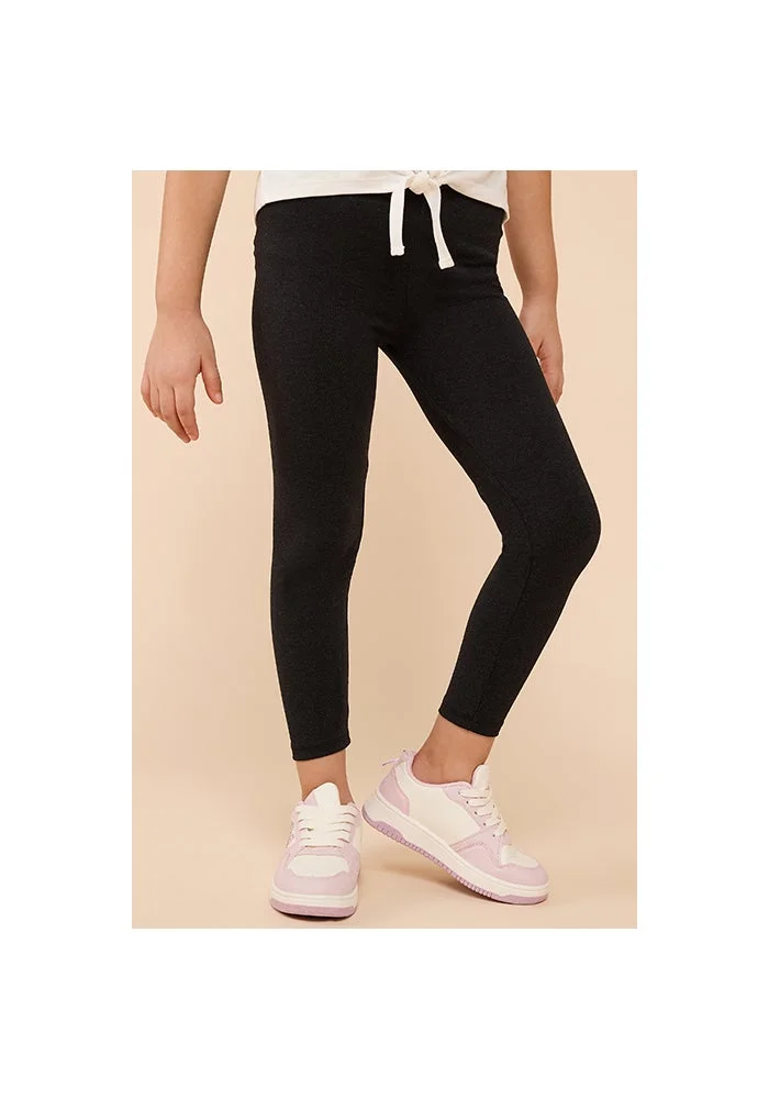 R&b Solid Leggings with Elastic Waist