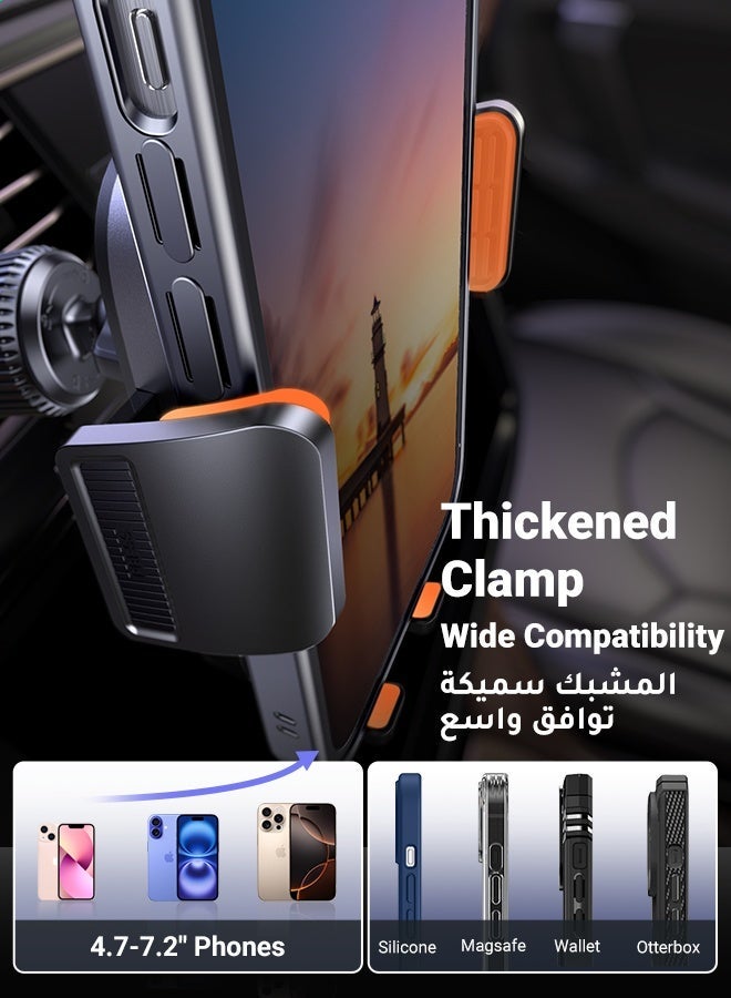 Ugreen 2024-Gen Upgraded 2 In 1 Car Phone Holder For Dashboard/Windshield/Air Vent Car Mount Ultra Stable Car Mobile Holder With Strong Suction Cup Car Stand Fit iPhone 16/15 Series, Galaxy S24 S23, Xiaomi Black - Image 4