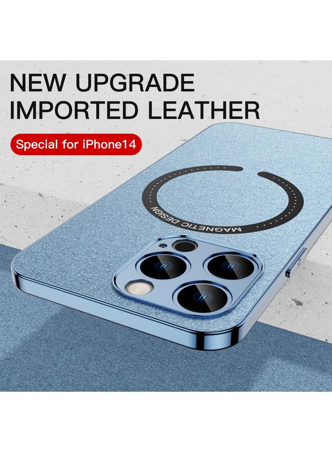 S-TOP Case For iPhone 14 Pro Leather Electroplated Magsafe Case - Image 4