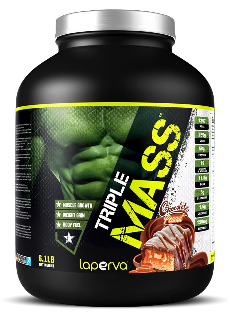 Laperva Triple Mass Gainer, Chocolate Peanut, 6 Lb 
