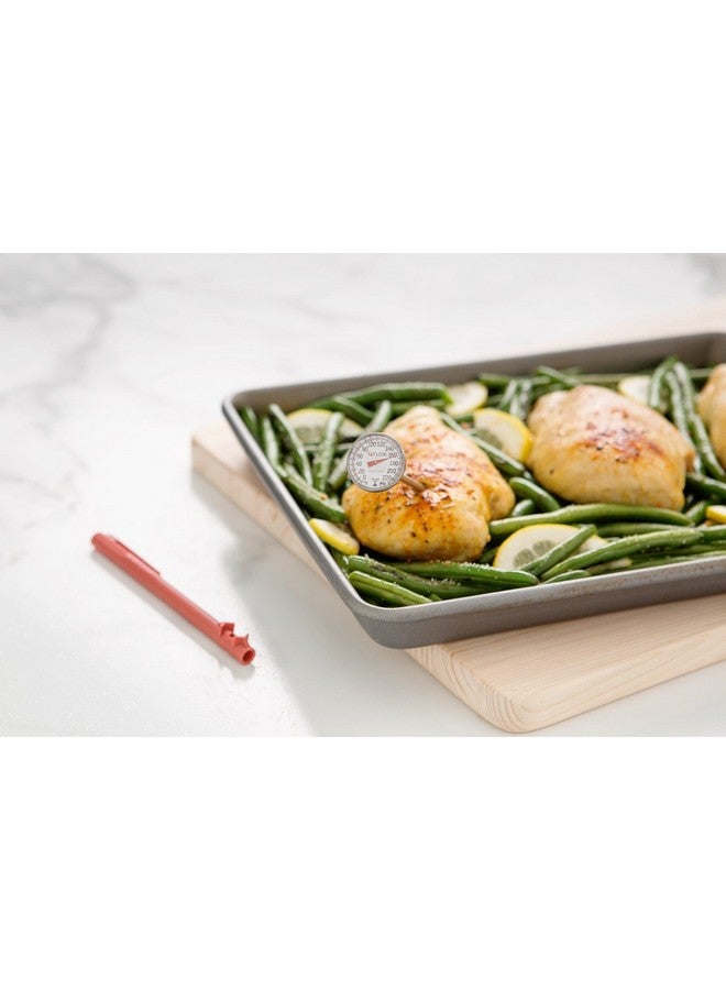 Taylor Instant Read Analog Meat Food Grill BBQ Cooking Kitchen Thermometer with Red Pocket Sleeve for Calibration, 1 inch dial, Stainless Steel - Image 5