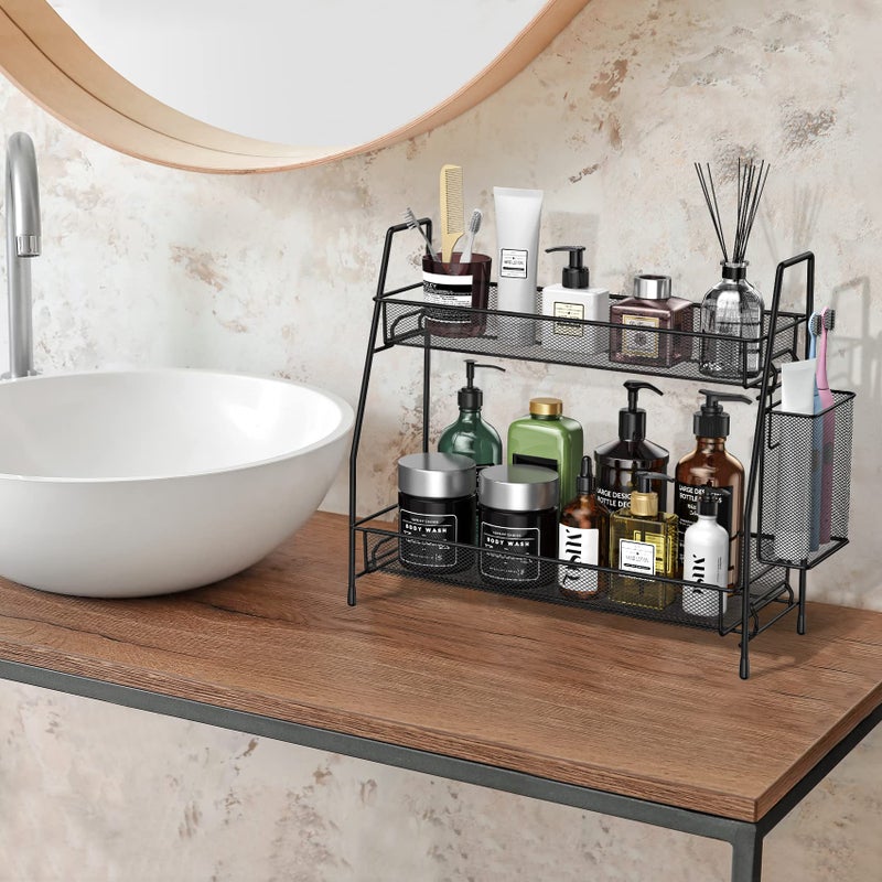 SPISPI Bathroom Organizer Countertop, Spice Rack Organizer for Cabinet,Bathroom Counter Organizer, Kitchen Countertop Organizer - Image 3