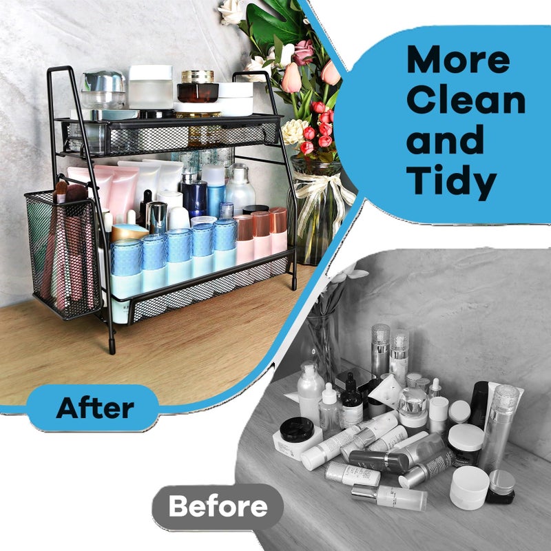 SPISPI Bathroom Organizer Countertop, Spice Rack Organizer for Cabinet,Bathroom Counter Organizer, Kitchen Countertop Organizer - Image 5
