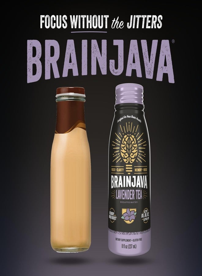Brainjava Lavender Tea, Ready to Drink Beverage With L-Theanine, Vitamin C, Vitamin B, and Potassium for Daily Balance and Wellness, Caffeine Free, French Lavender With Blueberry Fruit, 8 Fl Oz, 4 Pack - Image 4