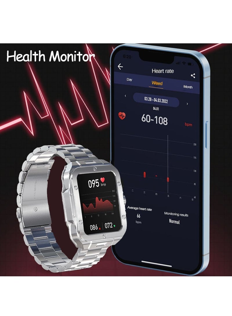 RollsTimi  Smart Watch for Men, Bluetooth Calling Fitness Tracker with Heart Rate Blood Oxygen Monitor IP68 Waterproof Classic Men Sports Watch for iOS Android - Image 5