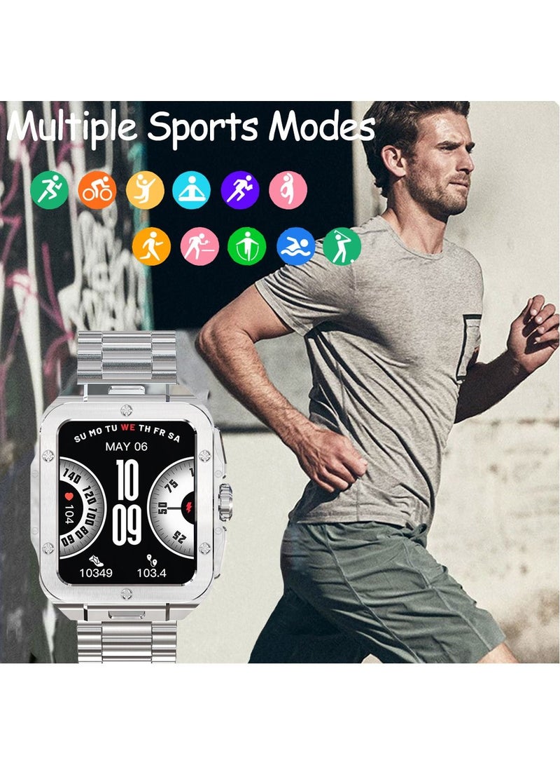 RollsTimi  Smart Watch for Men, Bluetooth Calling Fitness Tracker with Heart Rate Blood Oxygen Monitor IP68 Waterproof Classic Men Sports Watch for iOS Android - Image 4