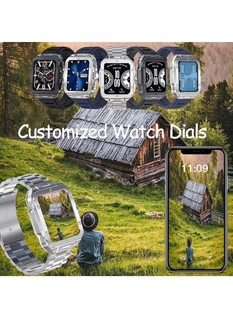 RollsTimi  Smart Watch for Men, Bluetooth Calling Fitness Tracker with Heart Rate Blood Oxygen Monitor IP68 Waterproof Classic Men Sports Watch for iOS Android - Image 3