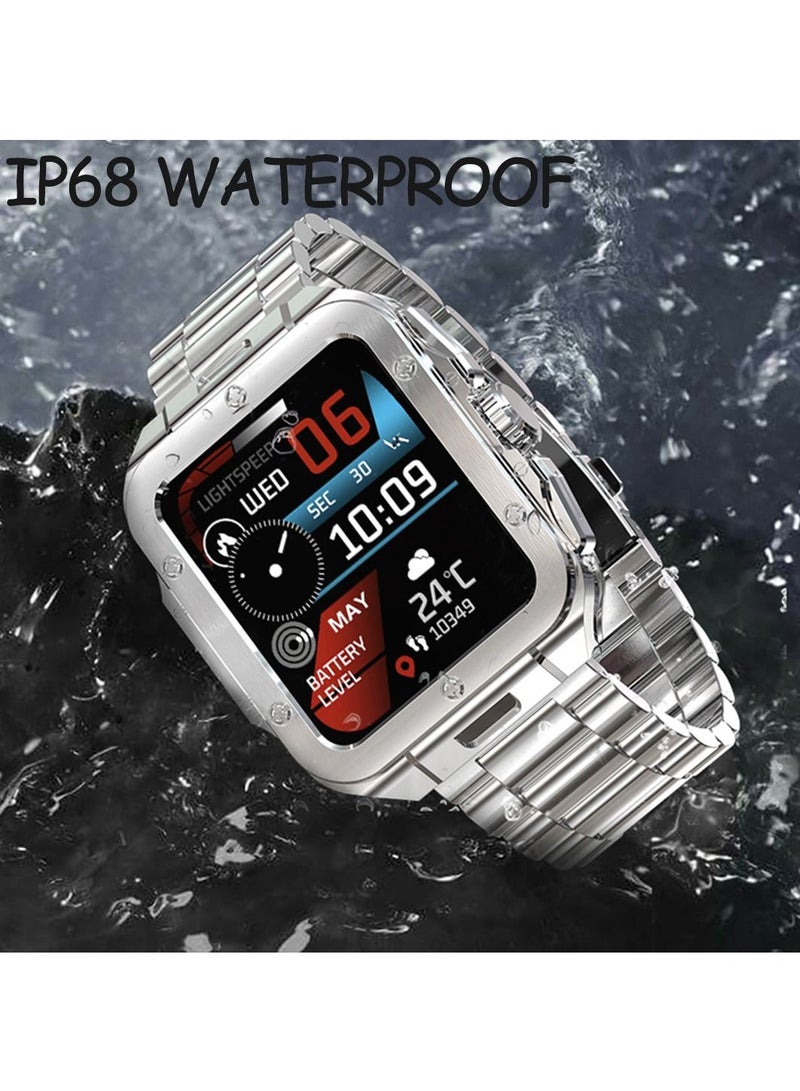 RollsTimi  Smart Watch for Men, Bluetooth Calling Fitness Tracker with Heart Rate Blood Oxygen Monitor IP68 Waterproof Classic Men Sports Watch for iOS Android - Image 2