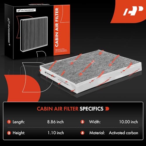 A-Premium Cabin Air Filter with Activated Carbon Compatible with Hyundai Sonata 2016-2019 & Kia Optima 2016-2020 Replace# 97133C1010, PC99206CP - Image 2