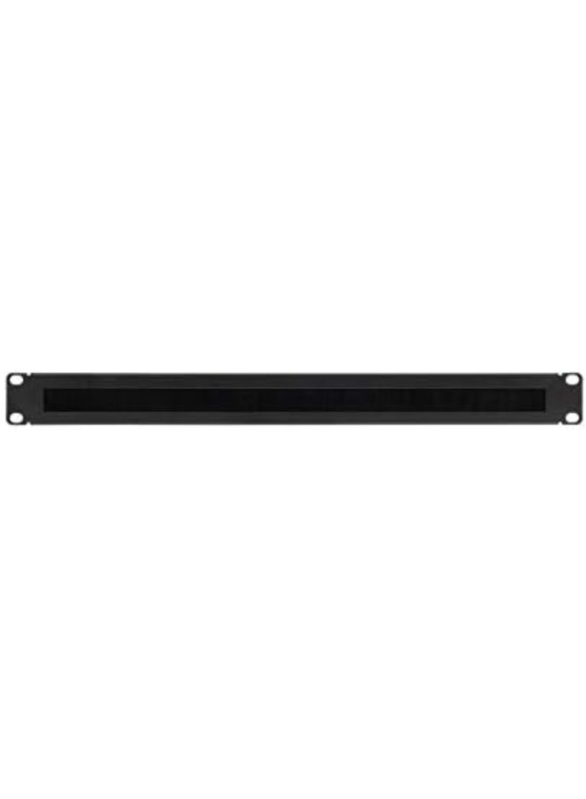 Navepoint 1U Rack Mount Cable Management Panel with Tidy Brush Slot for Cable Entry for 19-Inch Rack Or Cabinet Black - Image 2