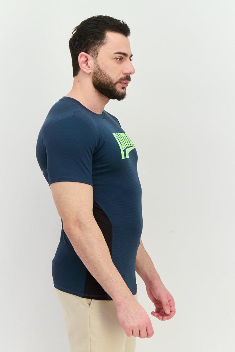 PUMA Men Sportswear Fit Short Sleeve Training T-Shirt, Dark Blue - Image 2