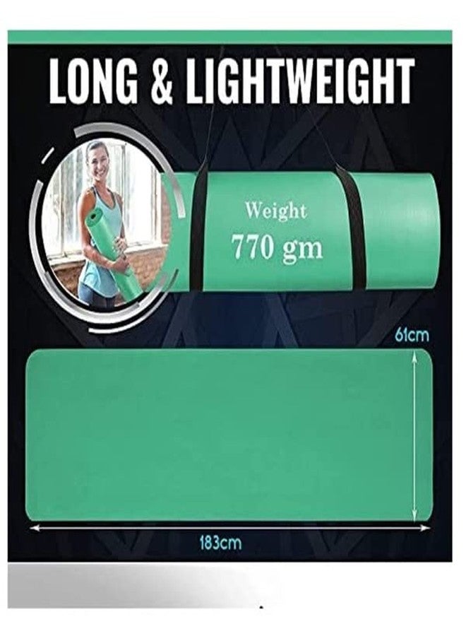 فينوم بساط يوغا فينوم للرجال والنساء مصنوع من مادة NBR، بساط تمارين سميك للغاية 08 مم لتمارين اليوغا - (اللون: أخضر) (الموديل: 1331) - Image 3