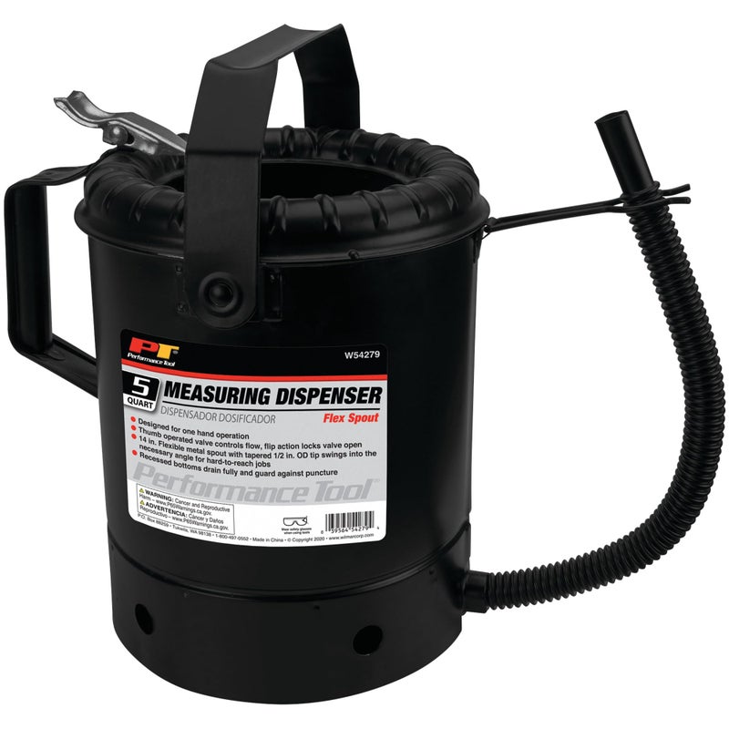 Performance Tool W54279 5-Quart Flex-Spout Measuring Dispenser