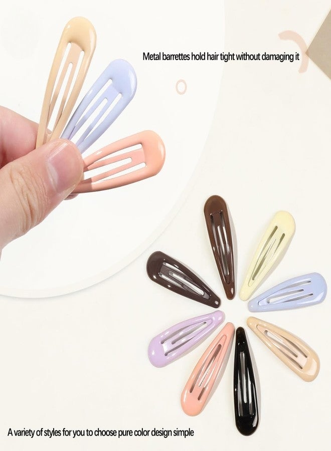 QUILBOOL Pastel Color Tic Tac Hair Clips Set for Girls Women Toddlers - Stylish Matte Snap Hairpins Candy Color Metal Barrettes (Pack of 1-12pcs, Multicolor) - Image 5