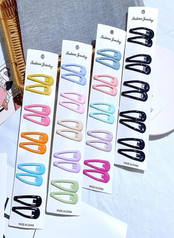 QUILBOOL Pastel Color Tic Tac Hair Clips Set for Girls Women Toddlers - Stylish Matte Snap Hairpins Candy Color Metal Barrettes (Pack of 1-12pcs, Multicolor) - Image 3