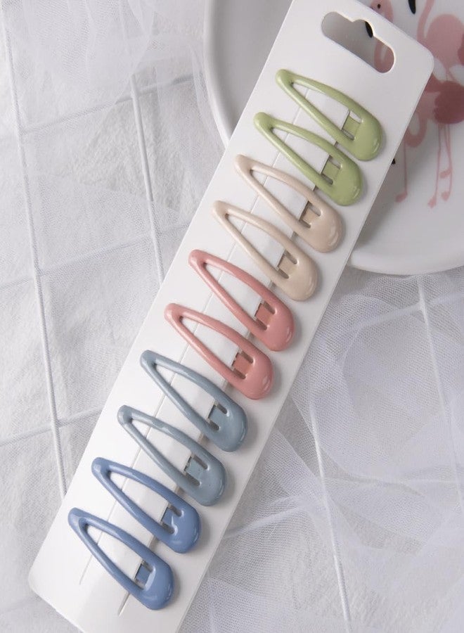 QUILBOOL Pastel Color Tic Tac Hair Clips Set for Girls Women Toddlers - Stylish Matte Snap Hairpins Candy Color Metal Barrettes (Pack of 1-12pcs, Multicolor) - Image 1