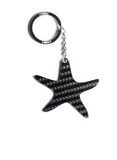 Starfish designed Real Carbon Fiber Keychain - Twill