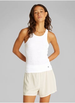CALVIN KLEIN Women's 3 Pack Tank Tops - Cotton, White  - Image 3