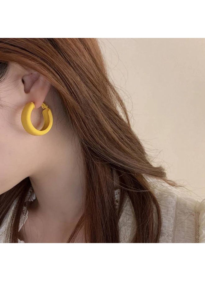 FLUFFY - Hollow Cercil Earring Of Fluffy Women's Accessories-Yellow - Image 1