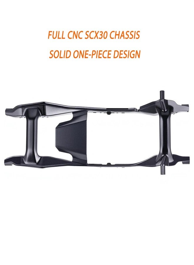AMK ONE-PIECE CNC SCX30 Chassis Aluminum Frame Rails for Axial SCX30 1/30 RC Crawler, 4x4 Ford Bronco Jeep Wrangler JLU Upgrade Part (Black) - Image 3