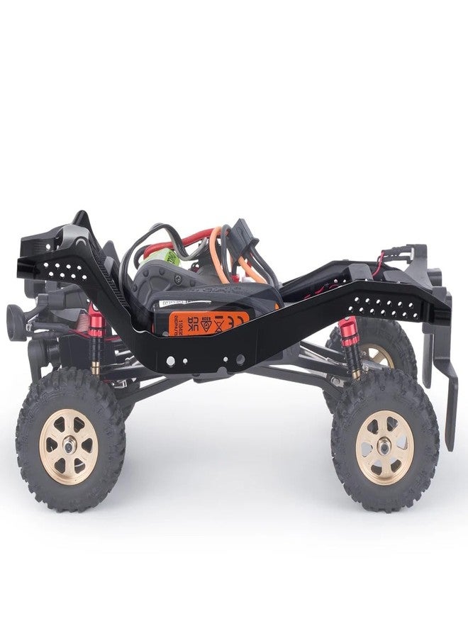 AMK ONE-PIECE CNC SCX30 Chassis Aluminum Frame Rails for Axial SCX30 1/30 RC Crawler, 4x4 Ford Bronco Jeep Wrangler JLU Upgrade Part (Black) - Image 5
