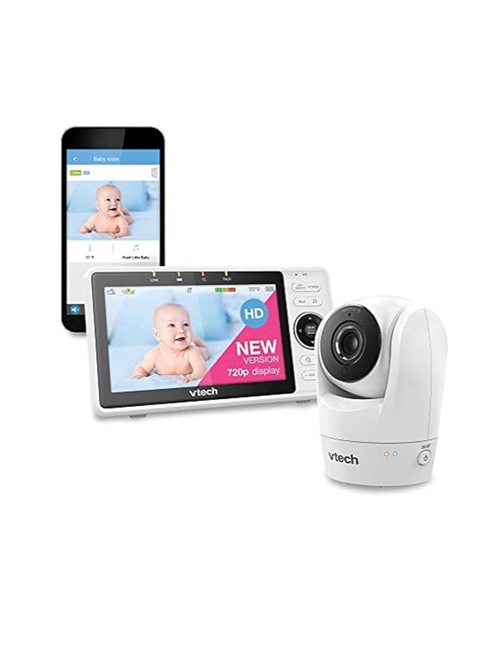 vtech Smart WiFi Baby Monitor VM901,5in 720p Display, 1080p Camera, HD NightVision, Fully Remote Pan Tilt Zoom, 2-Way Talk, free Smart Phone App - Image 1