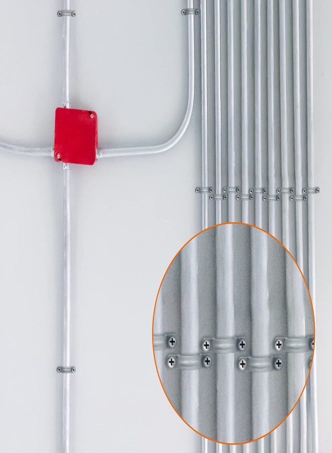 Demissle PVC Conduit Clamp 2 Hole Straps Heavy Duty Grey Plastic Conduit Strap U Clip Mounting Bracket for Cables(50 Pcs,1 Inch) - Image 5