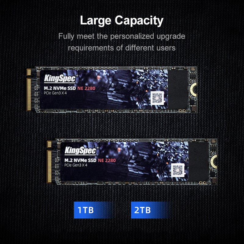 KingSpec 1TB SSD Solid State Drive M.2 NVMe Interface PCIe Gen3.0x4 High-speed Transmission 3D TLC Particles with Cache - Image 3