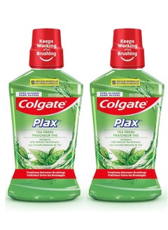 Pack Of 2 Plax Tea Fresh Mouthwash 500ml