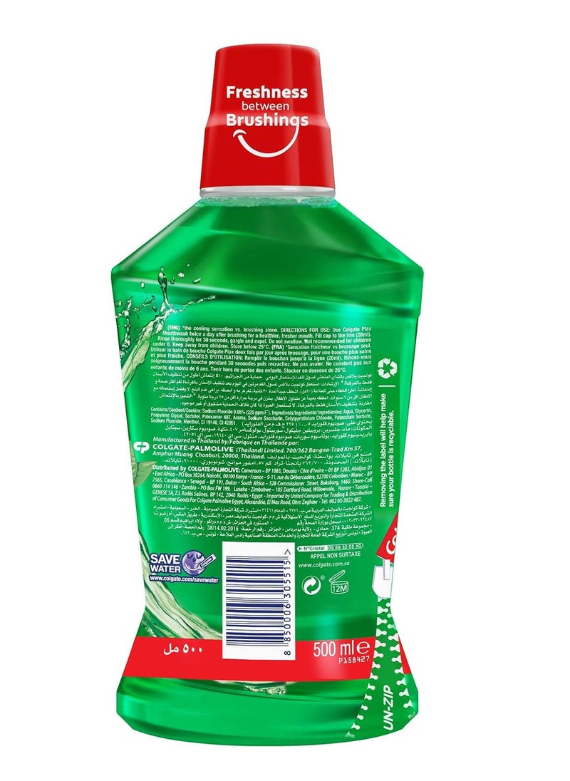 Colgate - Pack Of 2 Plax Tea Fresh Mouthwash 500ml - Image 1