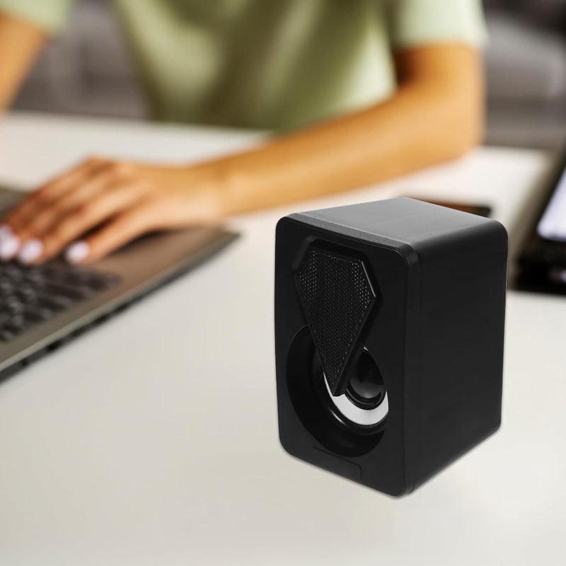 سماعات كمبيوتر Veemoon USB زوج واحد سماعات سلكية عالية الصوت لمكتب وسائط متعددة للمنزل والمكتب والألعاب مع تأثيرات ضوئية ملونة، متوافقة مع الكمبيوتر المحمول والكمبيوتر الشخصي - Image 5
