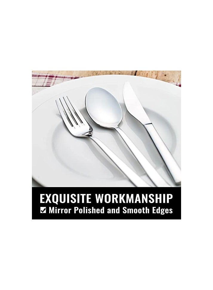 Raxoom 24-Piece Silverware Set for 4, Stainless Steel Flatware Cutlery Set, Kitchen Utensils Set, Tableware Set For Home Kitchen Restaurant Hotel, Includes Knives Forks Spoons, Dishwasher Safe - Image 3