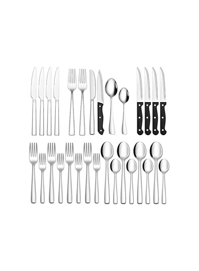 Raxoom 24-Piece Silverware Set for 4, Stainless Steel Flatware Cutlery Set, Kitchen Utensils Set, Tableware Set For Home Kitchen Restaurant Hotel, Includes Knives Forks Spoons, Dishwasher Safe - Image 5