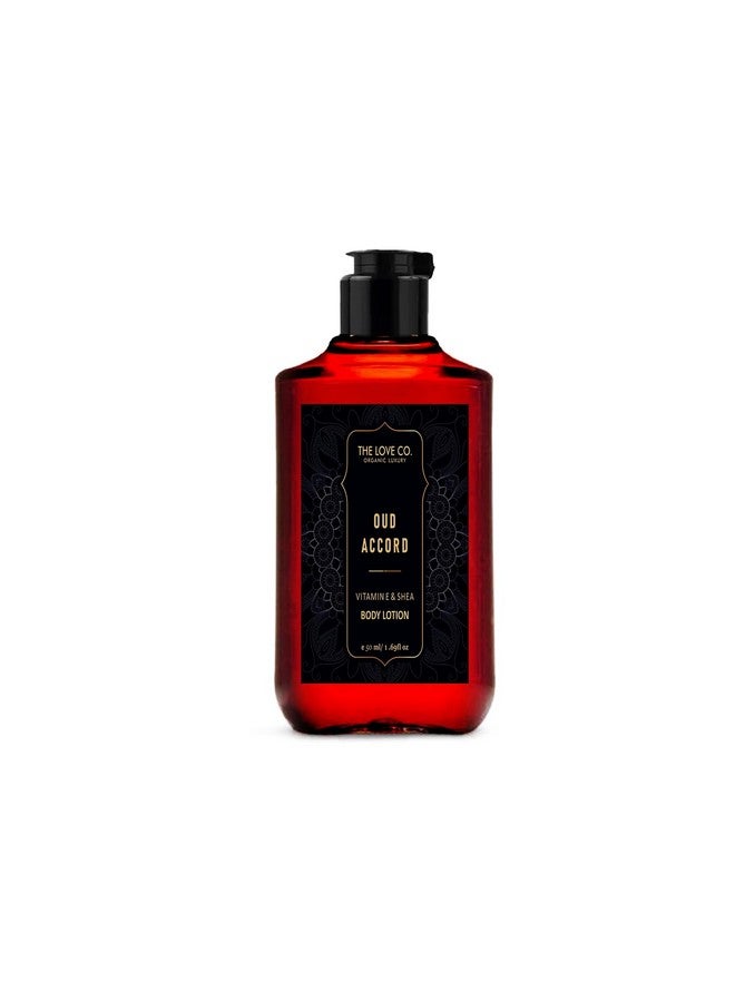 ذا لوف كو. لوشن الجسم كريم مرطب مغذي للبشرة الجافة مناسب للرجال والنساء مع زيت الجوجوبا وزبدة الشيا وفيتامين E 50 مل (اتفاق العود)